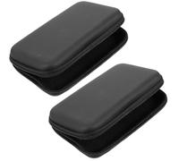 Alipis 2pcs Electronic Organizer Case Cable Case Stylish Simple Design Multi-partition Storage Neat and Orderly Travel Anytime Anywhere Black Eva