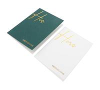 Alipis 2pcs Elegant Wedding Vow Books Set with Lined Pages for Bride and Groom Keepsake Material Resistant to Fading Chic Officiant Notebooks for Emotional Ceremony Writing