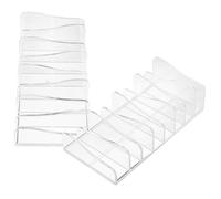 Alipis 2pcs Eyeshadow Palettes Holder Divided Makeup Organizer for Cosmetics Storage Compact Transparent Makeup Organizer Tray for Lipstick Powder Nail Polish and Brush and Space-saving