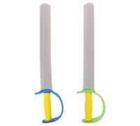 Alipis 2pcs Fake Foam Swords: Soft Practice Swords For Play Fighting Cosplay Medieval Party Costume Accessories - Children Performance Props