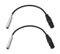 Alipis 2pcs Female to Female Balanced Audio Cords for Microphone Mixer Radio Station Recording High-fidelity Transmission Compatible with Mixing Desk Equipment