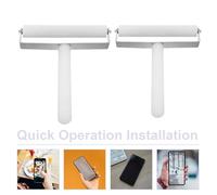 Alipis 2Pcs Film Application Roller for Mobile Phone Screen Protector, Pressure Seam Finishing Tool with 7Cm and 10Cm White Craft Rollers for Bubble-Free Laminating and Edge Smoothing