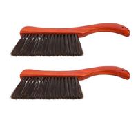 Alipis 2Pcs Fireplace Brush with Bent Rosewood Handle, Soft Ash Sweeper and Wood Stove Cleaning Tool for Hearth and Workshop Bench Maintenance