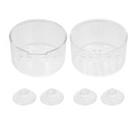 Alipis 2pcs Fish Feeding Food Cups Mini Shape Plastic Floating Food Tray Red Makes Feeding Easier for Freshwater Aquariums