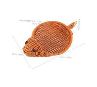 Alipis 2pcs Fish Shaped Woven Fruit Basket Handwoven Imitation Rattan Snack Tray Lightweight Decorative Storage for Tabletop Serving Candies Vegetables