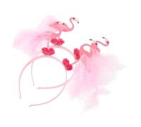 Alipis 2pcs Flamingo Headbands Animal Costume Headbands Children Hair Accessory For Carnival Tropical Party Hair Accessory Holiday Photography Prop