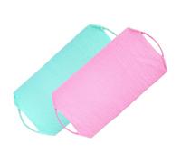 Alipis 2Pcs Foldable Exfoliating Bath Towels with Rough Texture for Effective Body Scrubbing, Made of Sturdy Polyester and Nylon Fibers, for Shower and Bath Back Cleaning