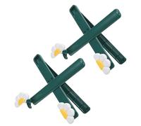 Alipis 2pcs Foldable Flower Shape Book Stand Adjustable Plastic Recipe and Music Sheet Holder Desktop Reading Rack for Study Room and Kitchen, Green White