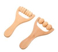 Alipis 2pcs Foot Massager Roller Set Lightweight Wooden Ergonomic Acupoint Massager for Face and Arms, Compact Design for Daily Use and Easy to Carry