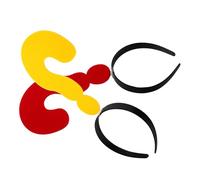 Alipis 2Pcs Funny Question Mark Headband Set with Removable Red and Yellow Marks, Party Photo Booth Hair Hoop for Holiday Cosplay and Carnival Accessories