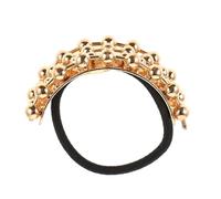 Alipis 2pcs Geometric U-shaped Metal Hair Ties for Women Minimalist Gold Ponytail Holders Elastic Bands for Thin and Thick Hair Daily Styling Accessories