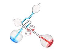 Alipis 2pcs Glass Hand Boiler Color Hourglass Interactive Energy Transfer Science for Educational Experiments Stylish Temperature Decorative Art for Home Office Desk