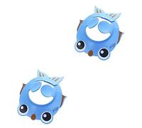 Alipis 2pcs Goldfish Pattern Adjustable Boy Girl Shower Cap Ear Protection Pads for Boy Girl Bath Shampoo Shield and Bathing