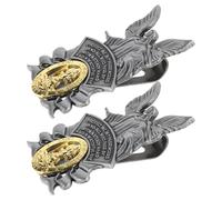 Alipis 2pcs Guardian Angel Car Visor Clips - Safety Driving Medal Accessories with Inspirational Blessing Charm for Parents, New Drivers and Family - Interior Sun Visor Holder for Vehicle