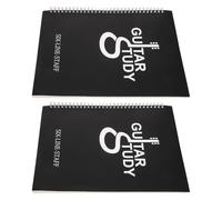 Alipis 2pcs Guitar Tablature Notebook with 6 String Blank Sheet Music Paper and Chord Fingering Chart, Professional Tab Layout and Organised Space for Songwriting, for Solo Practice