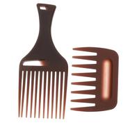 Alipis 2pcs Hair Styling Comb Set Large Tooth Hair Salon Comb Texture Design Professional Hairdressing Tool for Home and Salon Use