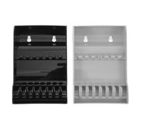 Alipis 2pcs Hairdressing Scissor Holder Organizer Vertical Tool Storage Rack for Salon Stations Stylish Black Grey Barber Shear Stand with Secure Space-Saving Design for Efficient Hair