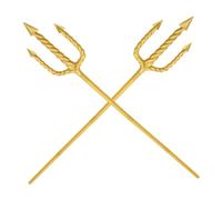 Alipis 2pcs Halloween Devil Pitch Fork Staff Prop Spiral Trident Costume Accessory for Women and Men for Cosplay Parties and Stage Performances