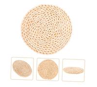 Alipis 2pcs Handwoven Braided Round Placemats Anti-scalding Insulation Mats for Home Dining Table Decorative Non-slip Woven Corn Husk Mats