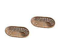 Alipis 2pcs Hanging Basket Rattan Woven Box Towel Basket Laundry Organiser Imitation Rattan for Home Office
