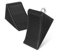 Alipis 2pcs Heavy Duty Rubber Wheel Blocks Non-slip Tire Stoppers for Cars Rvs Trailers Campers Garage Floor Vehicle Chocks