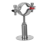Alipis 2pcs Heavy Duty Stainless Steel Pipe Holder Bracket Adjustable Wall Ceiling Mount Tube Support Clamp with Screw Expansion for Secure Water Pipe Fixing