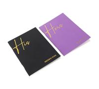 Alipis 2pcs His and Hers Wedding Vow Books Set Lined Notebooks for Emotional Ceremony Speeches Fade Resistant Keepsake for Preserving Heartfelt Promises Modern Stylish Symbolic Accessory