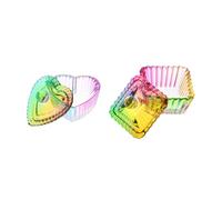 Alipis 2Pcs Iridescent Crystal Manicure Cups with Lid Nail Art Liquid Holder Glass Mixing Bowls for Gel Polish and Nail Powder Home Manicure Kit