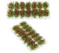 Alipis 2pcs Lavender Resin Static Grass Tufts for Miniature Model Scenery, DIY Sand Table Fake Grass Ornament, Artificial Vegetation Clusters for Railway and War Gaming