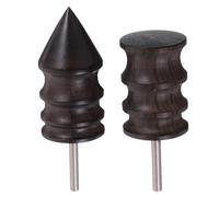 Alipis 2pcs Leather Edge Burnisher for DIY Handmade Leather Crafting Wood Polishing Tool with Adjustable Speed Black Electric Burnishing Head