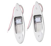 Alipis 2pcs LED Navigation Lights for Boats Red Green Signal Bow Lights Stainless Steel Flush Mount Teardrop Design Anti-corrosion Deck Lamps for Pontoon Yacht Kayak