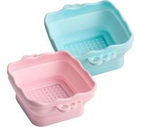 Alipis 2pcs Makeup Brush Cleaner Brush Cleaning Tool Silicone Foldable Bowls Effective Convenient Cleaning for People Who like Makeup