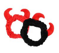 Alipis 2pcs Makeup Hair Band Skincare Headband Horn Shape Elastic Comfortable Fabric Headbands for Women Lovely Style Yoga Shower Use