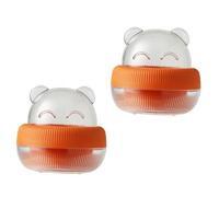 Alipis 2pcs Makeup Sponge Holder Case with Screw Lid Cotton Rounds Organizer Box for Makeup Sponges and Cotton Pads Reusable Cosmetic Storage for Travel and Home Orange