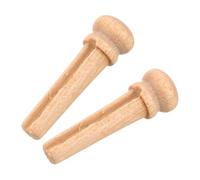 Alipis 2pcs Maple Wood Acoustic Guitar Bridge Pins Replacement End Pins Pegs for Folk Guitar Sturdy String Fixing Pegs Reduce Stress Damage for Studio Recording and Equipment Upgrade