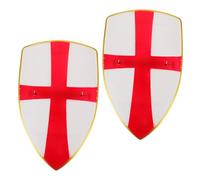 Alipis 2pcs Medieval Knight Shield Toy Set Pattern, Plastic Kids Dress up Accessories for Pretend Play and Role Playing, 11.79 X7.66 , Boys Cosplay Prop for Costume Parties