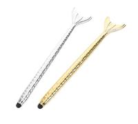 Alipis 2pcs Mermaid Stylus Pen for Touchscreen Devices Precision Writing and Drawing Stylus for Tablets Computers Phones High Sensitivity Silver Gold