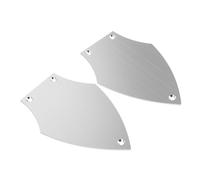 Alipis 2pcs Metal Bass Guitar Neck Plate Silver Truss Rod Cover Replacement Iron Core Guitar Parts for Electric Basses with Design