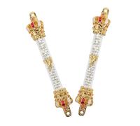 Alipis 2pcs Metal Mezuzah Door Decoration with Hebrew Blessing Scroll and Crown Design Religious Jewish Hanukkah Housewarming and Mitzvah Present