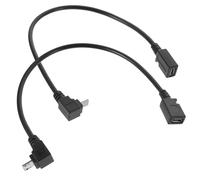 Alipis 2pcs Micro USB 90 Degree Right Angle Cable USB Micro B Data Sync Charging Cable with Upward and Downward L-shaped Connectors for Mobile Devices