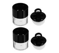 Alipis 2Pcs Mini Portable Loose Powder Box Refillable Subpackaging Case with Mesh for Travel and Daily Use Lightweight Cosmetic Powder Container