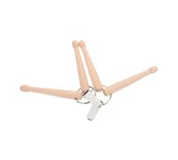 Alipis 2pcs Mini Wood Drumsticks Keychain for Musicians Rhythm Practice Accessories
