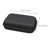Alipis 2Pcs Multifunction EVA Digital Accessories Storage Case 14X10X4Cm Hard Shell Zipper Pouch Shockproof Mobile Hard Drive Organizer for Travel and Electronics Black