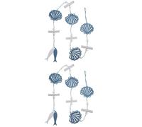 Alipis 2pcs Ocean Themed Wall Decor Nautical Wall Hanging Mediterranean Style Pendant Wood Carved Decor Ideal for Coastal Room