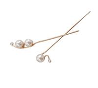 Alipis 2pcs Pearl Hairpin Women Hair Stick Hair Pin Chopsticks Pearl Metal Sticks Accessories for Bridal Styling