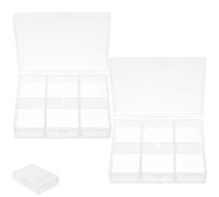 Alipis 2Pcs Photo Organizer Cases Flip Lid 8.5X6.5X2Cm Compact Photo Storage Boxes for Id and Passport Pictures Desktop Craft and Household Storage