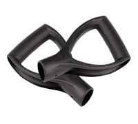 Alipis 2pcs Plastic D-Shaped Shovel Grip Handle Replacement for Garden Tools with Comfortable Feel and Simple Installation, Smooth Surface Black Plastic Handle Suitable for Gardening