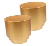 Alipis 2pcs Plastic Flower Bucket with Chinese Fu Character Red and Gold Floral Holders for Fresh and Artificial Bouquets Reusable Festival Flower Pots for Home and Office Decor