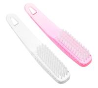 Alipis 2pcs Portable Plastic Nail Brushes with Handle Grip for Manicure and Pedicure, Dense Firm Skin-friendly Bristles, for Fingernail and Toenail Cleaning