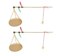 Alipis 2pcs Portable Traditional Chinese Medicine Weighing Scale Precision Handheld Copper Kitchen Scale for Baking Cooking Herbal Use Compact Design